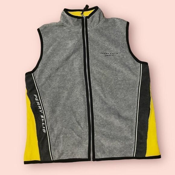 Retro perry ellis fleece vest - Picture 1 of 4
